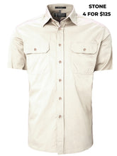 Load image into Gallery viewer, MENS - PILBARA OPEN FRONT S/S WORKSHIRT