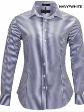 Load image into Gallery viewer, LADIES - PILBARA STRIPE WORKSHIRTS - RMPC013