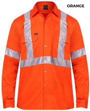 Load image into Gallery viewer, MENS - OPEN FRONT "X BACK" WORKSHIRT WITH 3M TAPE - RM106XR