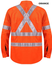 Load image into Gallery viewer, MENS - OPEN FRONT "X BACK" WORKSHIRT WITH 3M TAPE - RM106XR