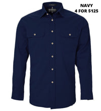 Load image into Gallery viewer, MENS - PILBARA OPEN FRONT WORKSHIRT