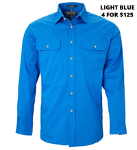 Load image into Gallery viewer, MENS - PILBARA OPEN FRONT WORKSHIRT