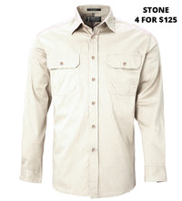 Load image into Gallery viewer, MENS - PILBARA OPEN FRONT WORKSHIRT