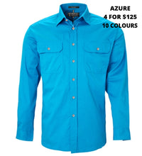 Load image into Gallery viewer, MENS - PILBARA OPEN FRONT WORKSHIRT