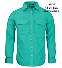 Load image into Gallery viewer, LADIES - PILBARA OPEN FRONT WORKSHIRT