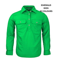 Load image into Gallery viewer, KIDS - PILBARA CLOSED FRONT WORK SHIRT RM400CF