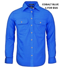 Load image into Gallery viewer, LADIES - PILBARA OPEN FRONT WORKSHIRT