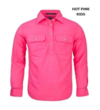 Load image into Gallery viewer, KIDS - PILBARA CLOSED FRONT WORK SHIRT RM400CF