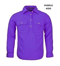 Load image into Gallery viewer, KIDS - PILBARA CLOSED FRONT WORK SHIRT RM400CF