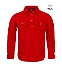 Load image into Gallery viewer, KIDS - PILBARA CLOSED FRONT WORK SHIRT RM400CF