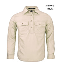 Load image into Gallery viewer, KIDS - PILBARA CLOSED FRONT WORK SHIRT RM400CF