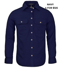 Load image into Gallery viewer, LADIES - PILBARA OPEN FRONT WORKSHIRT