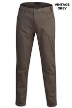 Load image into Gallery viewer, MENS - COTTON STRETCH JEANS - WHISKEY/WHEAT/VINTAGE GREY/BONE