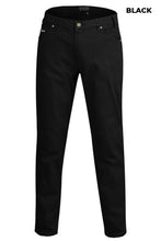 Load image into Gallery viewer, MENS - COTTON STRETCH JEANS - NAVY/MOSS GREEN/BLACK