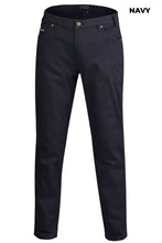 Load image into Gallery viewer, MENS - COTTON STRETCH JEANS - NAVY/MOSS GREEN/BLACK