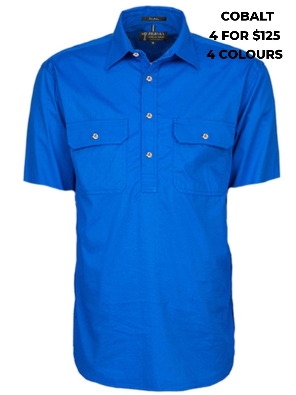 MENS - PILBARA CLOSED FRONT S/S WORKSHIRT