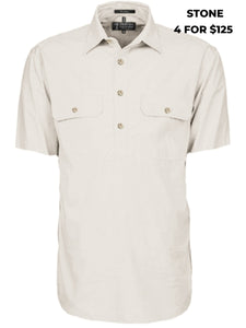 MENS - PILBARA CLOSED FRONT S/S WORKSHIRT