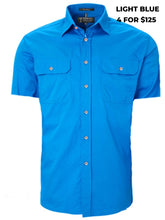 Load image into Gallery viewer, MENS - PILBARA OPEN FRONT S/S WORKSHIRT
