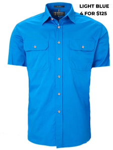 MENS - PILBARA OPEN FRONT S/S WORKSHIRT