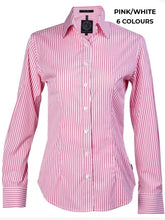 Load image into Gallery viewer, LADIES - PILBARA STRIPE WORKSHIRTS - RMPC013
