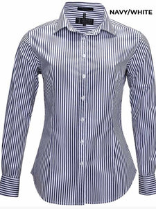 LADIES - PILBARA STRIPE WORKSHIRTS - RMPC013