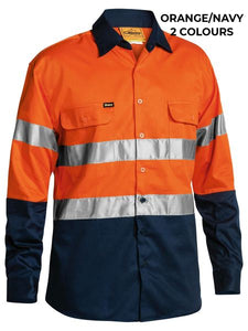 MENS - OPEN FRONT WORKSHIRT WITH 3M TAPE - BT6456