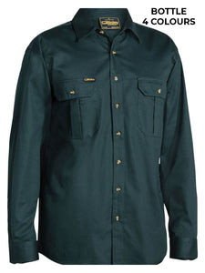 MENS - OPEN FRONT WORKSHIRT - BS6433