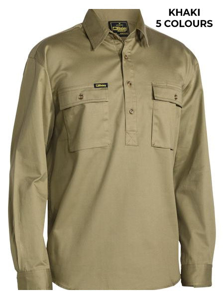 MENS - CLOSED FRONT WORKSHIRT - BSC6433