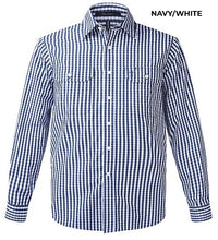 Load image into Gallery viewer, MENS - PILBARA CHECK COTTON WORKSHIRT
