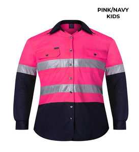 KIDS - OPEN FRONT WORKSHIRT WITH TAPE - RM4050R