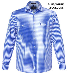 MENS - PILBARA CHECK COTTON WORKSHIRT