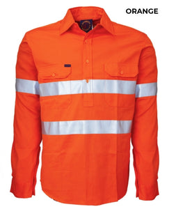 MENS - CLOSED FRONT WORKSHIRT WITH 3M TAPE - RM104CFR