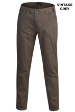Load image into Gallery viewer, MENS - COTTON STRETCH JEANS - WHISKEY/WHEAT/VINTAGE GREY/BONE

