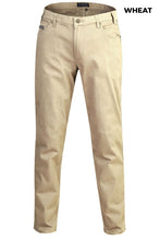 Load image into Gallery viewer, MENS - COTTON STRETCH JEANS - WHISKEY/WHEAT/VINTAGE GREY/BONE
