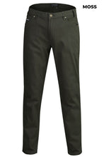 Load image into Gallery viewer, MENS - COTTON STRETCH JEANS - NAVY/MOSS GREEN/BLACK
